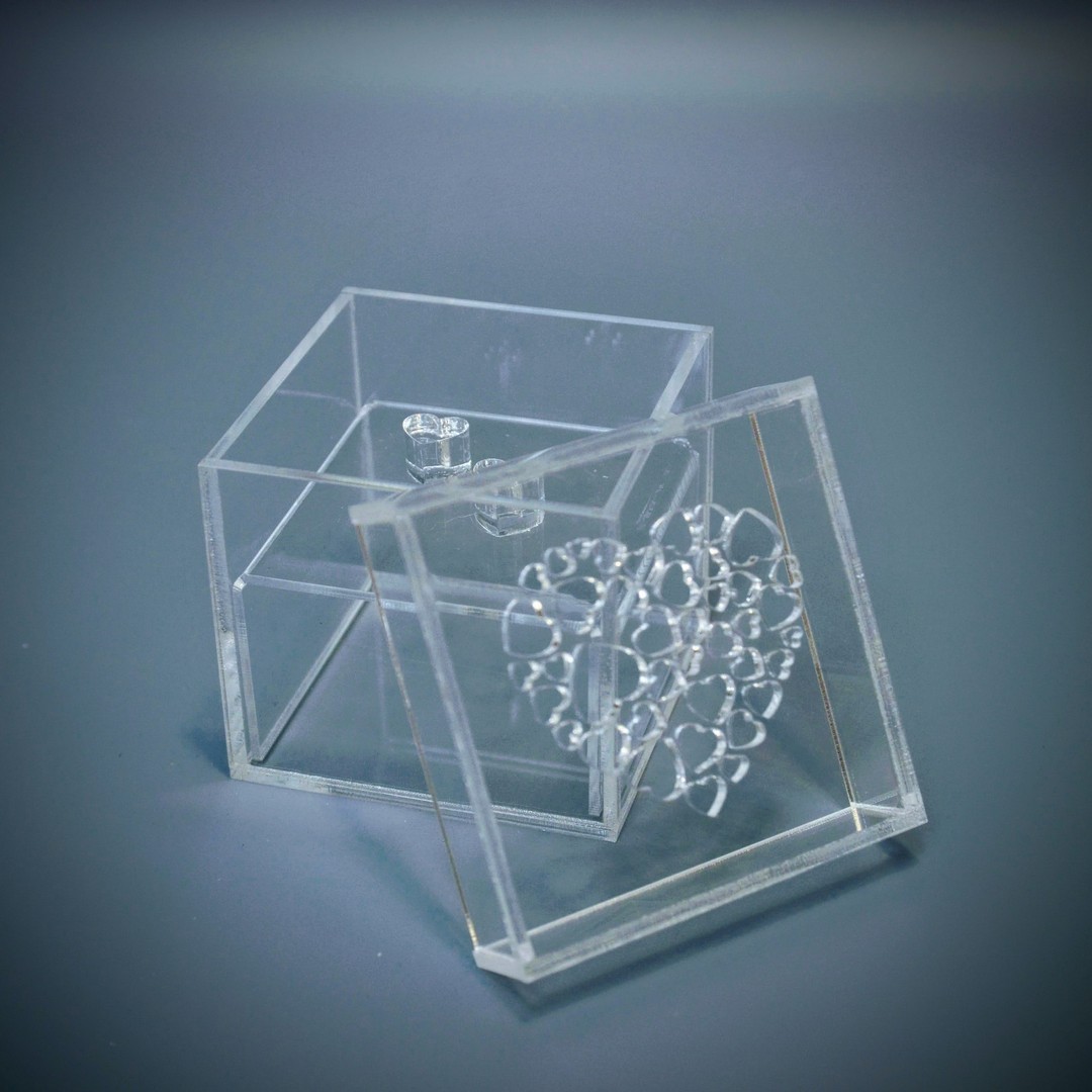 small clear acrylic candy boxes set